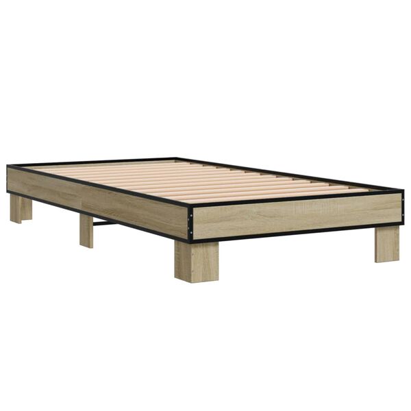 vidaXL Cadre de lit sans matelas ch&ecirc;ne sonoma 90x200 cm