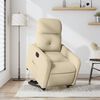 vidaXL Fauteuil inclinable &eacute;lectrique cr&egrave;me tissu