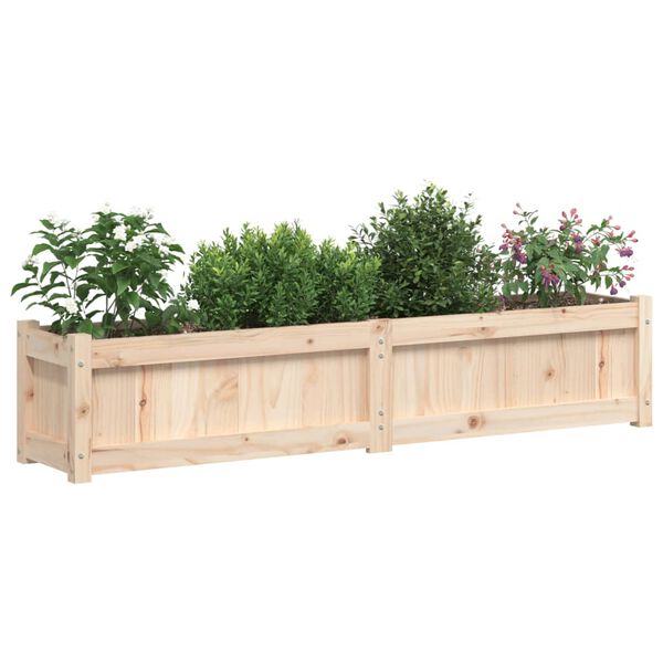 vidaXL Jardinière 150x31x31 cm bois de pin massif