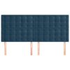 vidaXL T&ecirc;te de lit Bleu fonc&eacute; 160 x 5 x 118/128 cm Velours