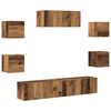 vidaXL Ensemble de meuble TV mural 5 pcs vieux bois