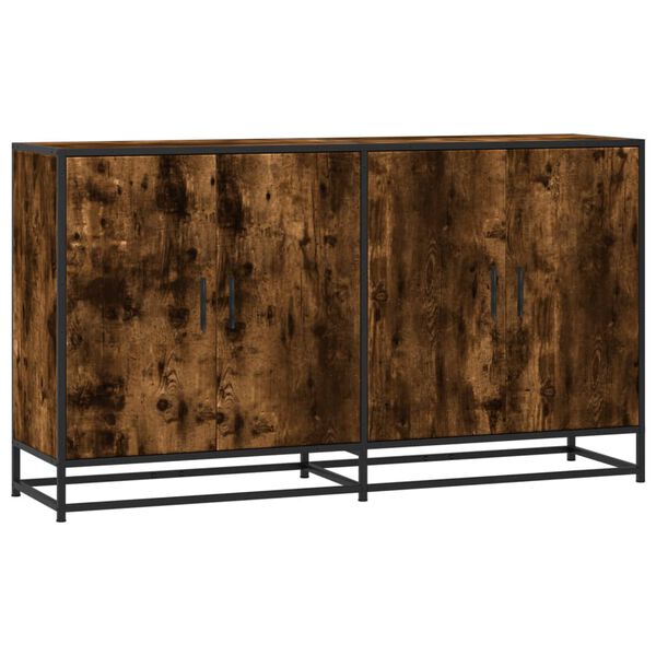 vidaXL Buffet ch&ecirc;ne fum&eacute; 134x35x76 cm bois d'ing&eacute;nierie