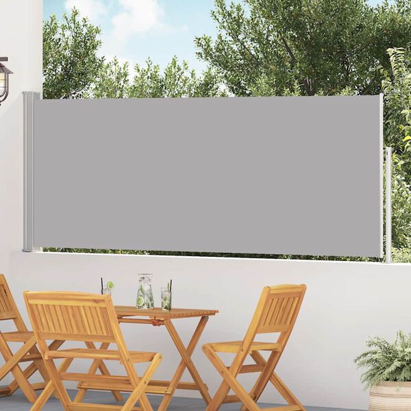 vidaXL Auvent lat&eacute;ral r&eacute;tractable de patio 120x500 cm Gris