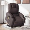 vidaXL Fauteuil inclinable de massage &eacute;lectrique Marron fonc&eacute; Tissu