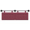 vidaXL T&ecirc;te de lit suspendue Bordeaux 130 x 55 x 5 cm tissu