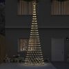 vidaXL Arbre de No&euml;l LED avec 555 LED Blanc chaud 500 cm M&eacute;tal