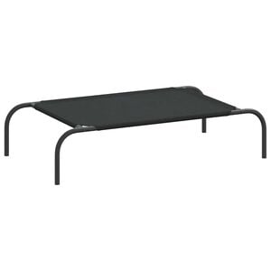 VidaXL Lit sur&eacute;lev&eacute; pour chien noir 90x50x20 cm tissu oxford et acier