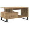 vidaXL Table basse ch&ecirc;ne artisanal 90x49x45 cm bois d'ing&eacute;nierie