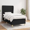 vidaXL Sommier &agrave; lattes de lit avec matelas Noir 100x200 cm Tissu