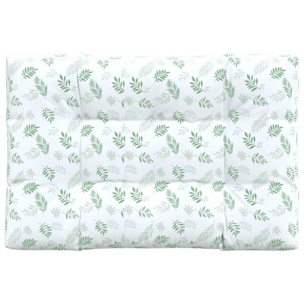 vidaXL Coussin de palette &agrave; motif de feuilles 120x80x12 cm Tissu