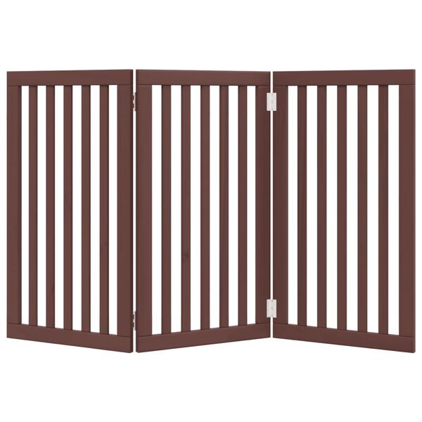 vidaXL Barri&egrave;re pour chien pliable 3 panneaux 150 cm bois de peuplier
