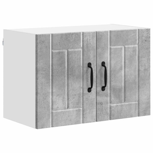 vidaXL Meuble mural de cuisine avec porte Gris b&eacute;ton 60 x 31 x 40 cm