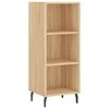 vidaXL Buffet haut Ch&ecirc;ne sonoma 34,5x34x180 cm Bois d'ing&eacute;nierie