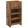 vidaXL Cabinet &agrave; chaussures avec tiroir Bois ancien 48 x 36 x 92 cm