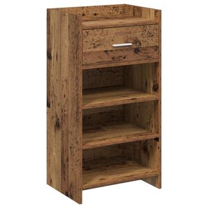 vidaXL Cabinet &agrave; chaussures avec tiroir Bois ancien 48 x 36 x 92 cm