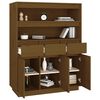 vidaXL Buffet haut Marron miel 89x40x116,5 cm Bois massif de pin