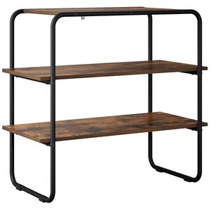 vidaXL Table console Ch&ecirc;ne fum&eacute; 60 x 41 x 75 cm Bois d'ing&eacute;nierie