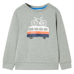 Sweatshirt pour enfants m&eacute;lange kaki clair 92