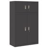 vidaXL Armoire de rangement 2 pc Noir 90 x 40 x 145 cm Acier