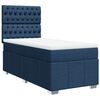 vidaXL Sommier &agrave; lattes de lit avec matelas Bleu 100x200 cm Tissu