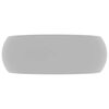 vidaXL Lavabo rond de luxe Gris clair mat 40x15 cm C&eacute;ramique