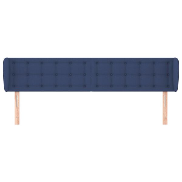 vidaXL T&ecirc;te de lit avec oreilles Bleu 203x23x78/88 cm Tissu