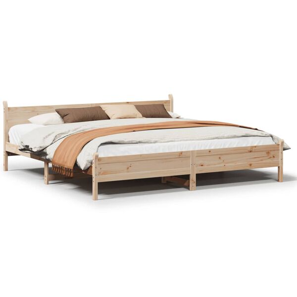 vidaXL Cadre de lit sans matelas 180x200 cm bois massif de pin