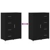 vidaXL Buffets 2 pcs noir 60x31x84 cm bois d'ing&eacute;nierie