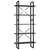 vidaXL Biblioth&egrave;que &agrave; 5 niveaux Gris 80x30x175 cm Bois de pin