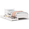 vidaXL Cadre de lit sans matelas blanc 90x190 cm bois de pin massif