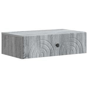 vidaXL Table d'appoint murale Sonoma gris 59 x 34,5 x 17 cm