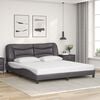 vidaXL Cadre de lit sans matelas Hvar gris 180x200 cm similicuir