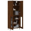 vidaXL Buffet haut Ch&ecirc;ne marron 69,5x34x180 cm Bois d'ing&eacute;nierie