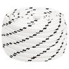 vidaXL Corde de bateau tress&eacute; Blanc 16 mmx25 m Polyester