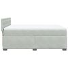 vidaXL Sommier &agrave; lattes de lit et matelas Gris clair 140x190cm Velours