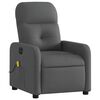 vidaXL Fauteuil inclinable de massage électrique gris foncé tissu