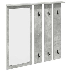 vidaXL Porte-manteau mural Montage mural Gris b&eacute;ton 84 x 10 x 80 cm