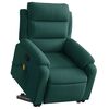 vidaXL Fauteuil de massage inclinable Vert fonc&eacute; Velours