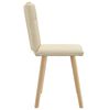 vidaXL Chaises à manger lot de 2 crème tissu