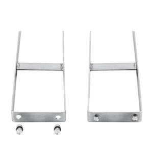 vidaXL Piquets de cl&ocirc;ture de sol 2 pcs pour cl&ocirc;ture en WPC Acier 40 cm