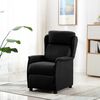vidaXL Fauteuil inclinable Noir Tissu