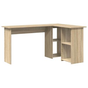 vidaXL Bureau Ch&ecirc;ne Sonoma 142 x 102 x 73 cm Bois d'ing&eacute;nierie