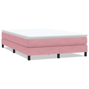 vidaXL Sommier &agrave; lattes de lit sans matelas rose 160x210 cm velours