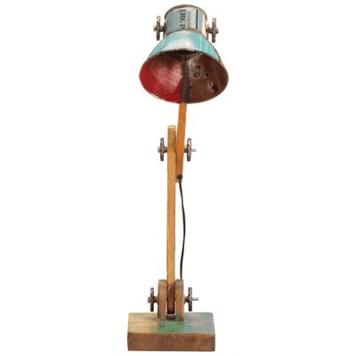 vidaXL Lampe de bureau industrielle Multicolore Ronde 23x18x95 cm E27