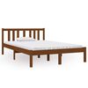 vidaXL Cadre de lit sans matelas marron miel bois massif 120x190 cm