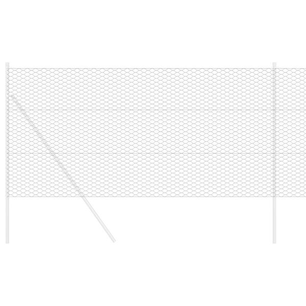 vidaXL Clôture hexagonale Gris 1,2 x 100 m PVC