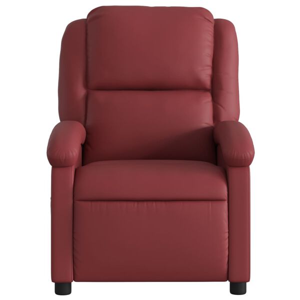 vidaXL Fauteuil inclinable Rouge bordeaux Similicuir