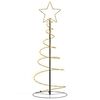 vidaXL Sapin de No&euml;l &agrave; LED 80 LED blanc chaud 120 cm