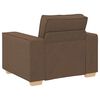 vidaXL Canap&eacute; 3 pcs Marron 220 x 80 x 84 cm Tissu en lin m&eacute;lang&eacute;