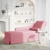 vidaXL Fauteuil long avec traversin et accoudoir droit rose velours